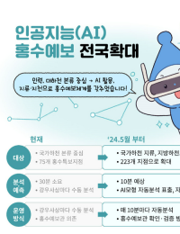 환경부, 인공지능 기반 홍수알림서비스 효과 봤다