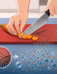 “낡은 도마 당장 바꾸세요”…칼질할 때마다 나노입자 툭툭